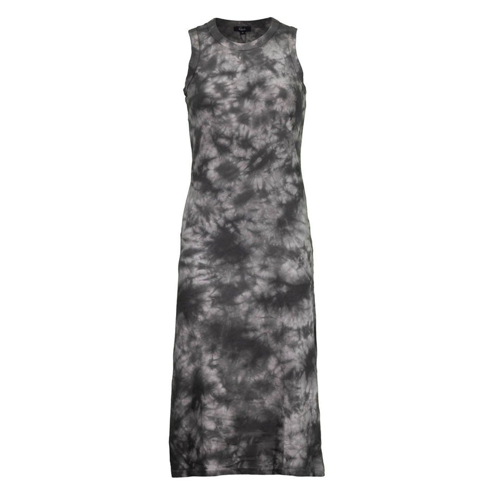 Gray Tie-Dye Sleeveless Dress
